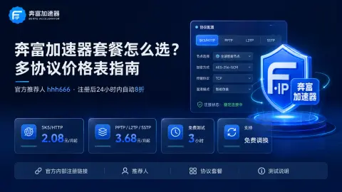 奔富加速器套餐怎么选？SK5/HTTP、PPTP/L2TP/SSTP价格表指南封面图