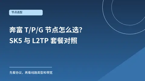 奔富 T/P/G 节点怎么选？SK5 与 L2TP 套餐对照封面