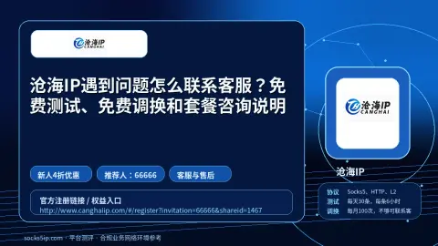 沧海IP遇到问题怎么联系客服？免费测试、免费调换和套餐咨询说明封面图