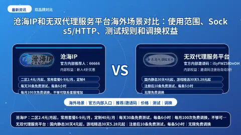 沧海IP和无双代理服务平台海外场景对比：使用范围、Socks5/HTTP、测试规则和调换权益封面图