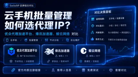 云手机批量管理如何选代理IP？封面图