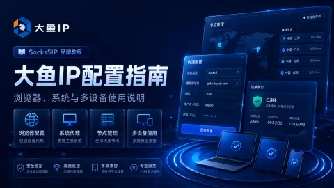 大鱼IP配置指南：浏览器、系统与多设备使用说明封面图