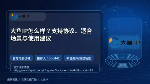 大鱼IP怎么样？支持协议、适合场景与使用建议封面图