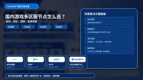 国内游戏多区服节点怎么选？延迟、地区、免费调换和套餐周期对比封面图