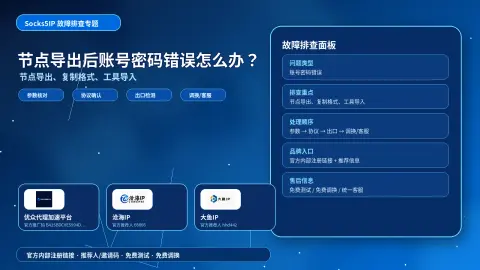 节点导出后账号密码错误怎么办？复制格式、分隔符和导入方式排查封面图