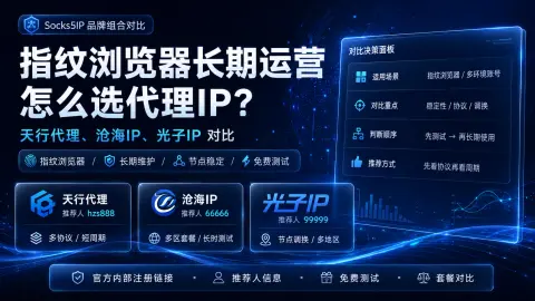 指纹浏览器长期运营怎么选代理IP？封面图
