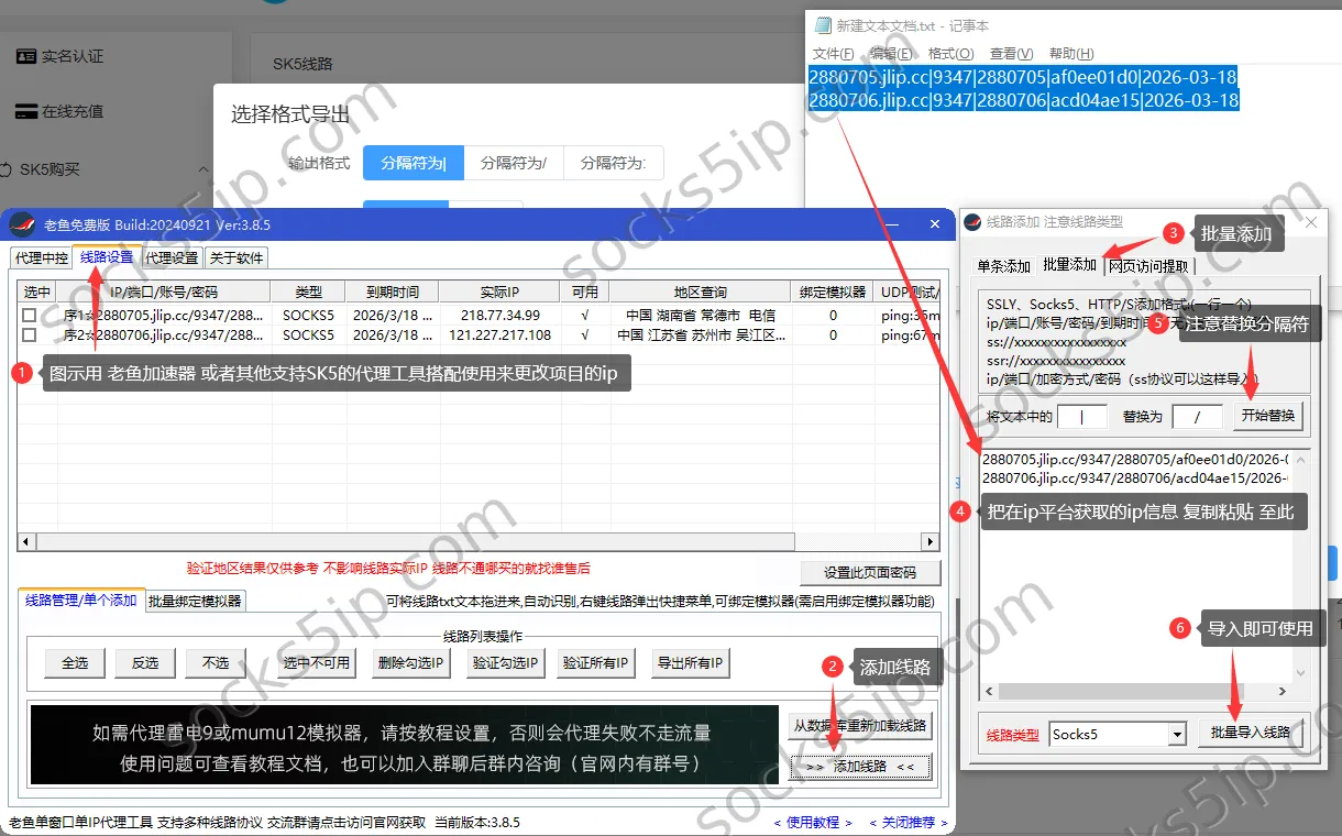 蛟龙加速器连接信息导入工具