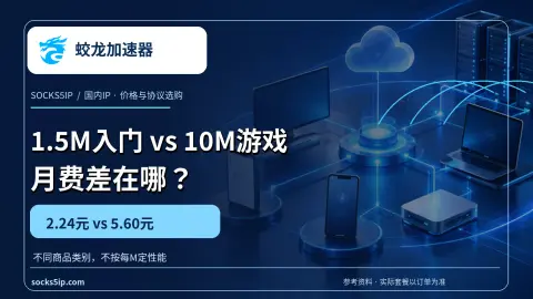 蛟龙加速器：蛟龙1.5M和10M游戏线怎么选？封面