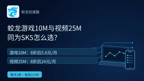 蛟龙SK5游戏10M与视频25M，按什么场景选？封面