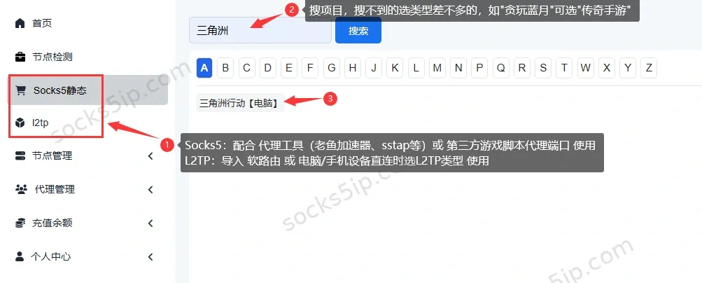 极驰云代理IP选择协议并搜索项目