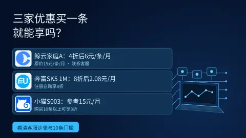 鲸云奔富小猫优惠，买一条就能享吗？封面
