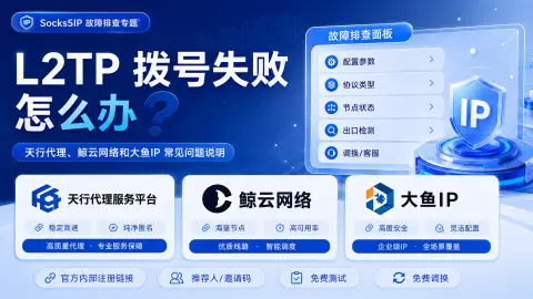 L2TP 拨号失败怎么办？账号密码、协议类型与节点状态检查封面图