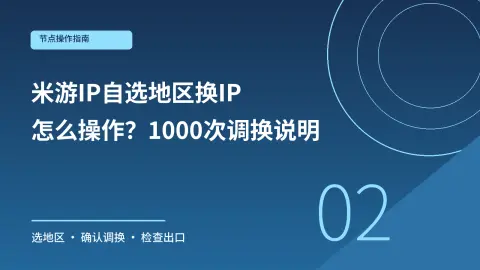 米游IP自选地区换IP怎么操作？1000次调换说明封面