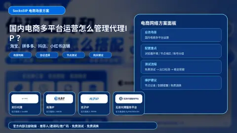 国内电商多平台运营怎么管理代理IP？淘宝、拼多多、抖店和小红书店铺方案封面图