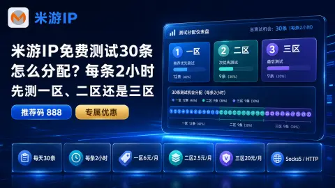 米游IP免费测试30条怎么分配？每条2小时先测一区、二区还是三区封面图