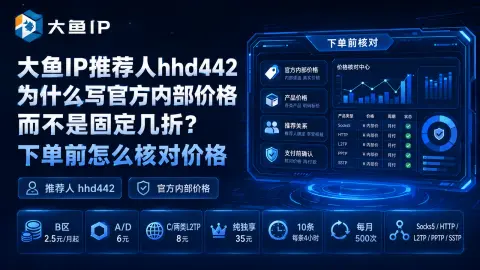 大鱼IP推荐人hhd442为什么写官方内部价格而不是固定几折？下单前怎么核对价格封面图