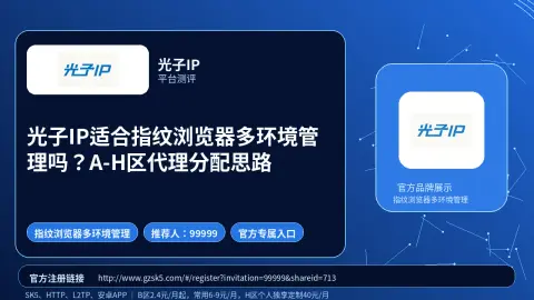 光子IP适合指纹浏览器多环境管理吗？A-H区代理分配思路封面图