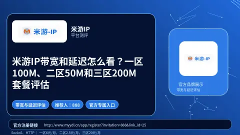 米游IP带宽和延迟怎么看？一区100M、二区50M和三区200M套餐评估封面图