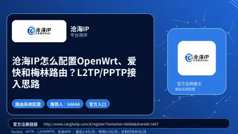 沧海IP怎么配置OpenWrt、爱快和梅林路由？L2TP/PPTP接入思路封面图