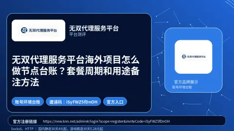 无双代理服务平台海外项目怎么做节点台账？套餐周期和用途备注方法封面图