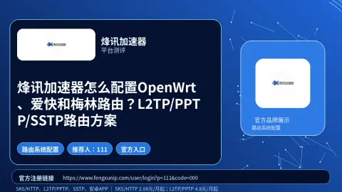 烽讯加速器怎么配置OpenWrt、爱快和梅林路由？L2TP/PPTP/SSTP路由方案封面图