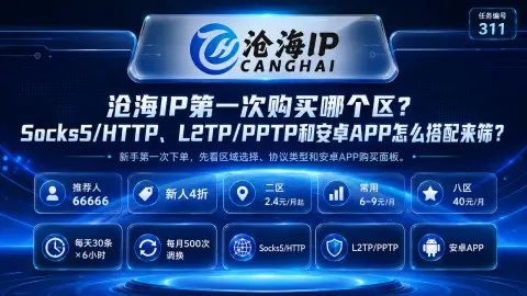沧海IP第一次购买选哪个区？Socks5/HTTP、L2TP/PPTP和安卓APP怎么按需求筛封面图