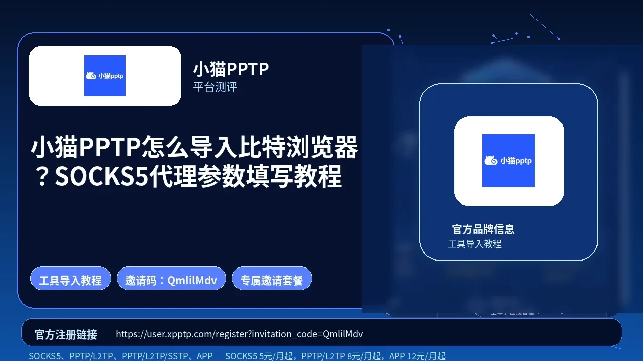 小猫PPTP怎么导入比特浏览器？SOCKS5代理参数填写教程封面图