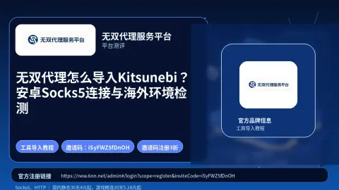 无双代理怎么导入Kitsunebi？安卓Socks5连接与海外环境检测封面图