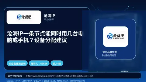 沧海IP一条节点能同时用几台电脑或手机？设备分配建议封面图