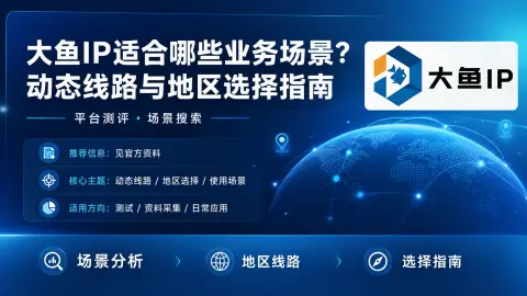 大鱼IP适合哪些业务场景？动态线路与地区选择指南封面图
