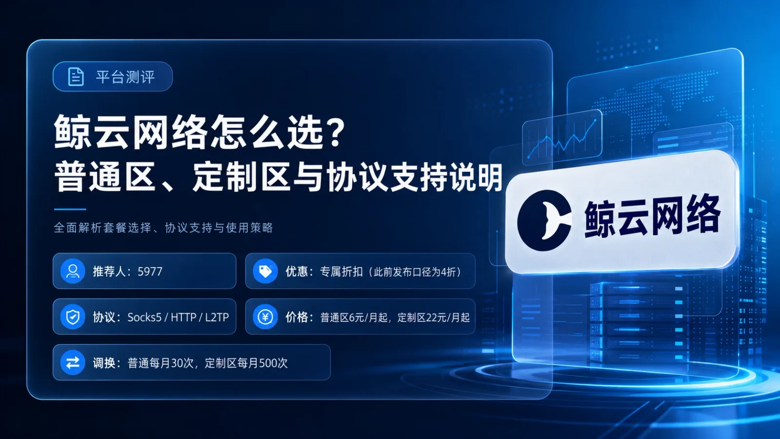 鲸云网络怎么选？普通区、定制区与协议支持说明封面图