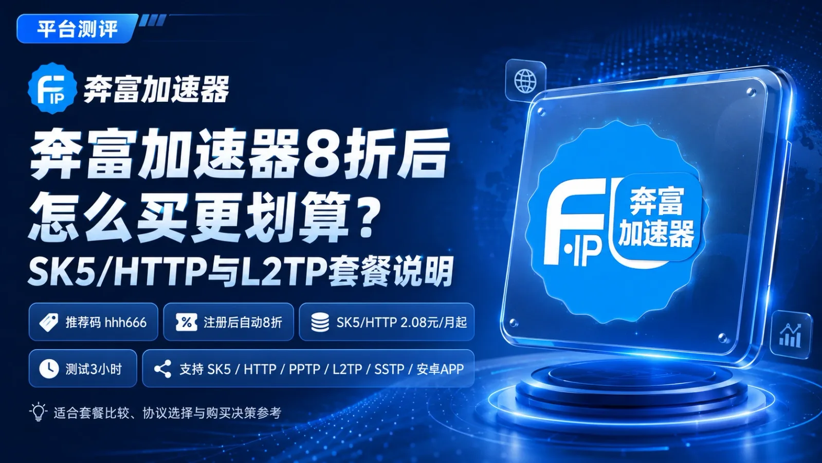 奔富加速器8折后怎么买更划算？SK5/HTTP与L2TP套餐说明封面图
