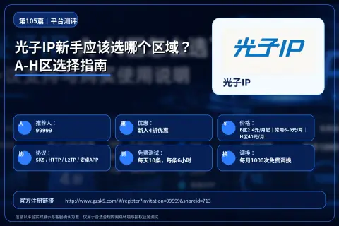 光子IP新手应该选哪个区域？A-H区选择指南封面图