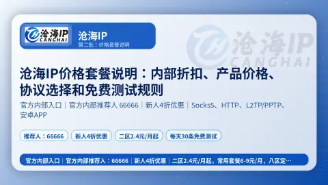 沧海IP价格套餐说明：内部折扣、产品价格、协议选择和免费测试规则封面图