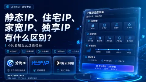 住宅IP、家宽IP、普通静态IP有什么区别？国内业务代理套餐选型说明封面图