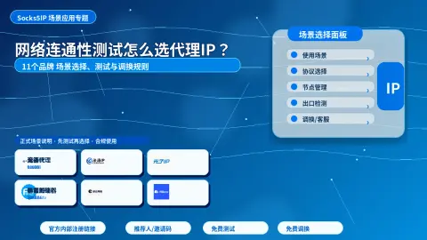 网络连通性测试怎么选代理IP？免费测试、出口检测和调换规则说明封面图