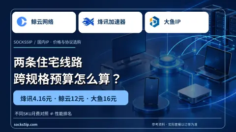 两条住宅线路怎么预算鲸云、烽讯、大鱼跨规格对比产品封面