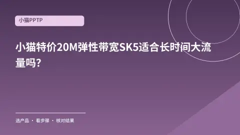 小猫特价20M弹性带宽SK5适合长时间大流量吗？先读商品限制封面