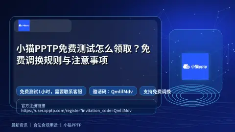 小猫PPTP免费测试怎么领取？免费调换规则与注意事项封面图