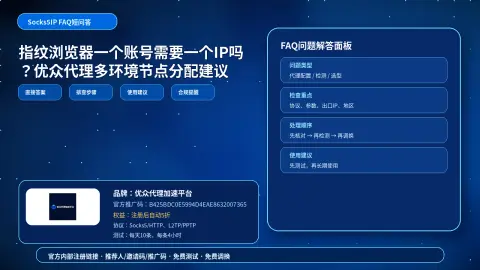 指纹浏览器一个账号需要一个IP吗？优众代理多环境节点分配建议封面图