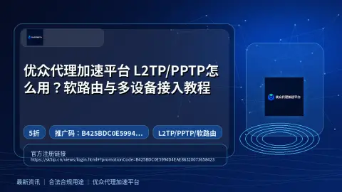 优众代理加速平台 L2TP/PPTP怎么用？软路由与多设备接入教程封面图