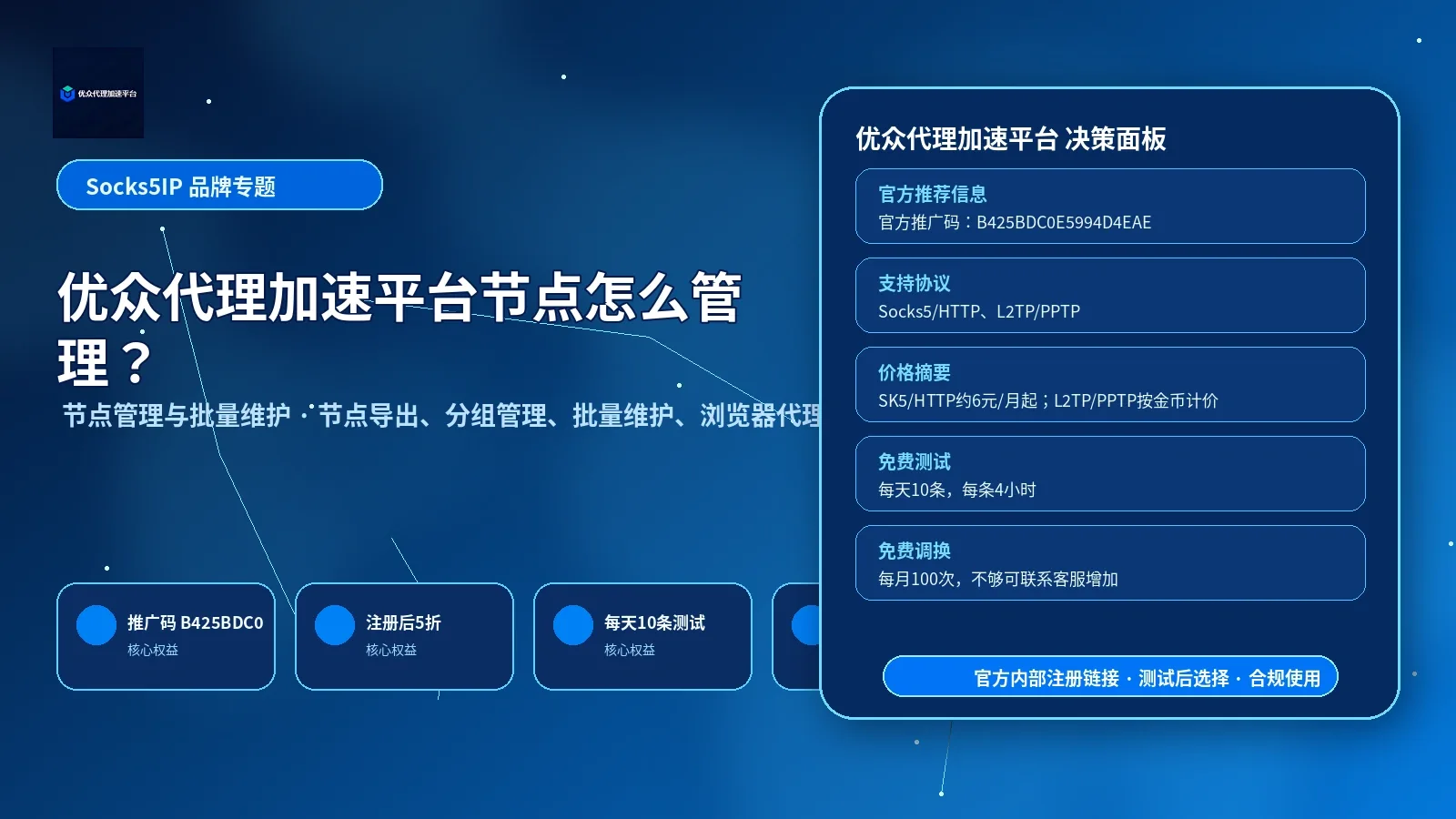 优众代理加速平台节点怎么管理？批量导出、切换和免费调换说明封面图